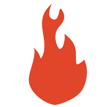  blazing hot fire Hand drawn icon