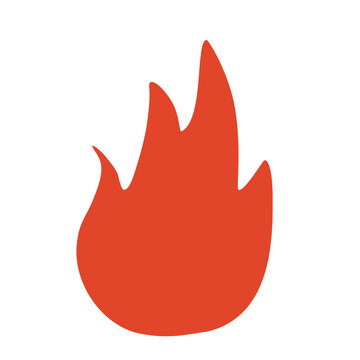  blazing hot fire Hand drawn icon