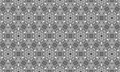 ethnic geometric line abstract background, mandala pattern seamless