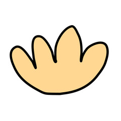 Abstract naive organic shape background