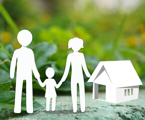 Happy family stick figure