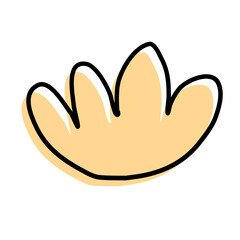 Abstract naive organic shape background