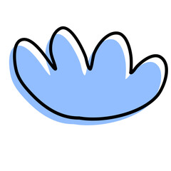 Fototapeta premium Abstract naive organic shape background