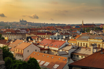 Fototapeta na wymiar Old town of Prague. Czech Republic over river Vltava.