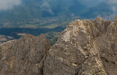 Amazing view of the Sirente mountain in Abruzzo Italy