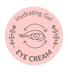 Obraz premium Eye cream, hydrating gel, label cosmetic product