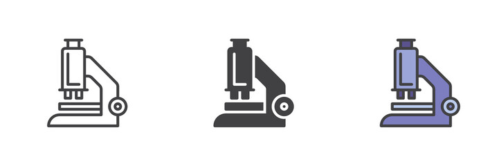 Microscope different style icons