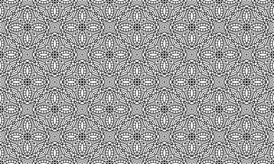 ethnic geometric line abstract background, mandala pattern seamless