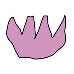 Abstract organic shape hand drawn background