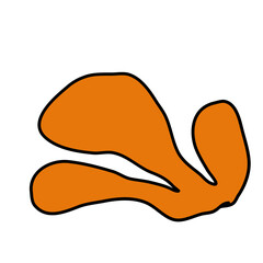 Abstract organic shape hand drawn background