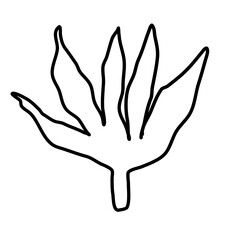 Abstract organic shape hand drawn background