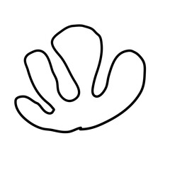 Abstract organic shape hand drawn background