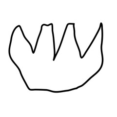 Obraz premium Abstract organic shape hand drawn background