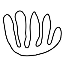 Abstract organic shape hand drawn background