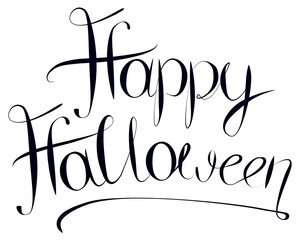 Happy Halloween! - typographical concept, transparent background