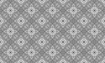 ethnic geometric line abstract background, mandala pattern seamless