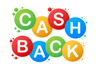 Cash back icon isolated on white background. Cash back or money refund label. Vector stock illustration.