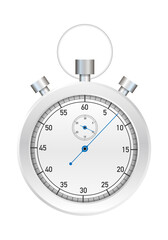 Stop watch. Old mechanical stopwatch. Vector stock illustration.