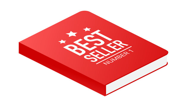 Best seller book, flat design thin line banner, usage for e-mail newsletter, web banners. Vector stock illustration.