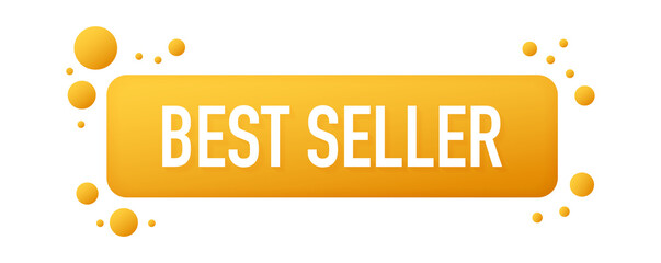 Best seller label. Best seller Speech bubbles. Web banner. Vector stock illustration.