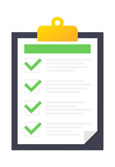 Clipboard with checklist icon. Clipboard with checklist icon for web. Vector stock illustration.