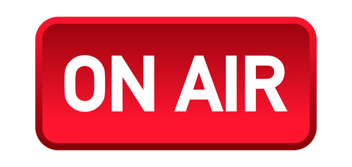 Broadcast studio on air light. On-air sign radio and television. Vector stock illustration.