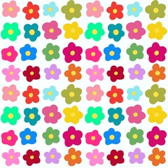 Seamless Abstract Flowers Pattern. Elegant Floral Pattern.