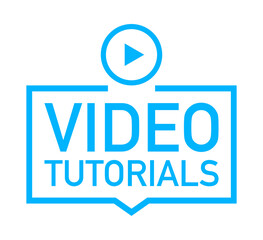 Video tutorials icon concept. Video conference and webinar icon. Vector stock illustration.