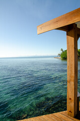 sea view form wooded bridge