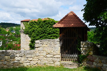 Fototapeta na wymiar Historical Castle Unterburg in the Town Kranichfeld, Thuringia