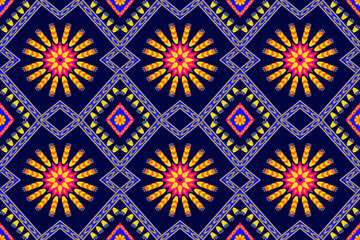 Seamless pattern in tribal, folk embroidery, and Mexican style. Aztec geometric art ornament print.Design for carpet, wallpaper, clothing, wrapping, fabric, cover, textile ,american, ethnic, ornament,