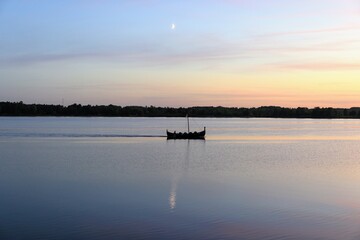 boat on the lake