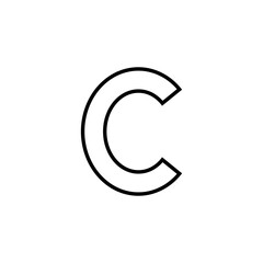 Copyright icon vector for web and mobile app. copyright sign and symbol