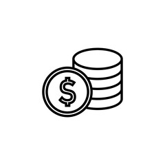 Money icon for web and mobile app. Money sign and symbol