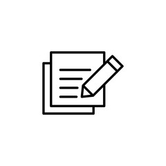 Note icon for web and mobile app. notepad sign and symbol