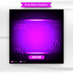 Post templates for social media ads, Square web banners for electronic product ads.