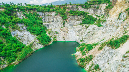 An aerial view of  Grand Canyon Chonburi Thailand ,Landmark  in Chonburi Thailand