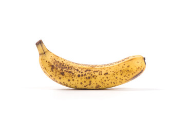 over-ripe rotten banana isolated on white background