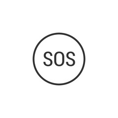 SOS icon isolated on background. Emergency symbol modern, simple, vector, icon for website design, mobile app, ui. Vector Illustration