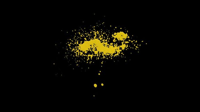 Yellow Paint splash with alpha channel