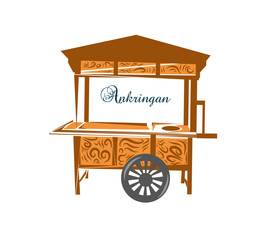 Angkringan Line Art Vector Illustrator