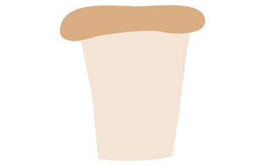 秋の味覚、キノコのシンプルなイラスト　エリンギ
