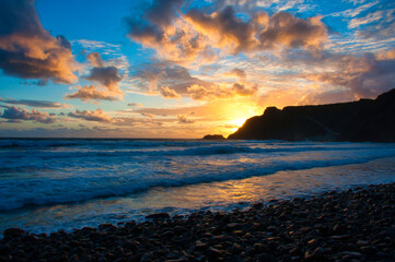 Obraz premium Arrifana sunset, Rota Vicentina, Portugal