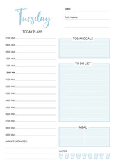 Daily Planner, Printable everyday planner, TO do list, Habit Tracer, Instant Download, A4, A5