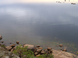Finnland, Ausblick Kiefern und See