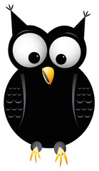 Owl cartoon character - transparent background