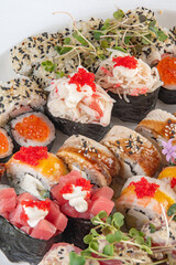 sushi  set on a plate 