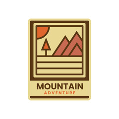 Adventure mountain nature logo badge