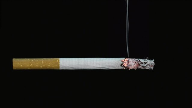 burning cigarette