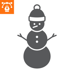Snowman solid icon, glyph style icon for web site or mobile app, christmas and new year, snow sculpture vector icon, simple vector illustration, vector graphics with editable strokes.